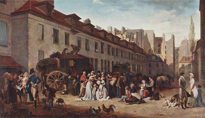 Louis-Leopold Boilly The Arrival of the Diligence Norge oil painting art